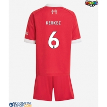 Otroški Nogometni dresi Liverpool Milos Kerkez #6 Domači 2025-26 Kratek Rokav (+ Kratke hlače)